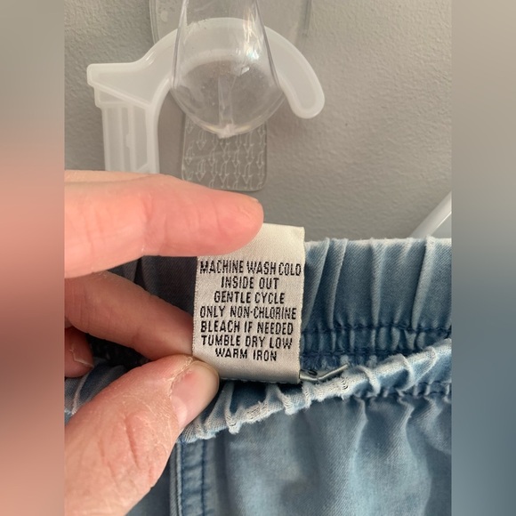 CW Classics Womens Blue Floral Embroidered Wide Leg Cropped Cottagecore Pants L - Picture 4 of 8